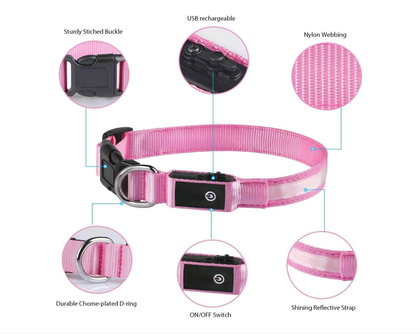 GlowPaw™ LED Safety Dog Collar